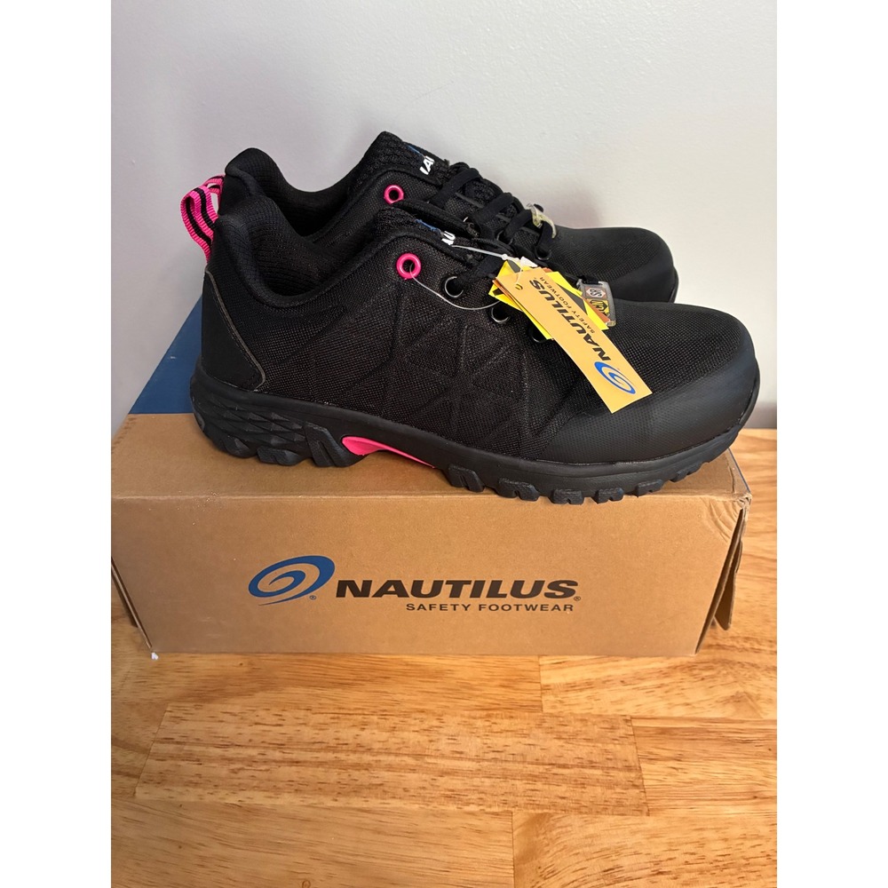 Nautilus N2153 Spark EH Women Carbon Safety Toe Work Shoe Black Pink 6 Wide D